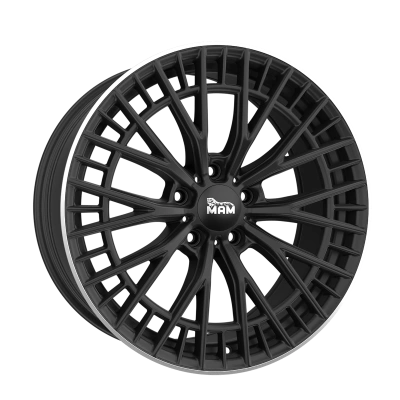 MAM Wheels GT2 Matt Black Lip Polish 8.5x19 ET 35 5/120 | Alufelge kaufen - Große Auswahl an Felgen für Autos | Alfa Cars