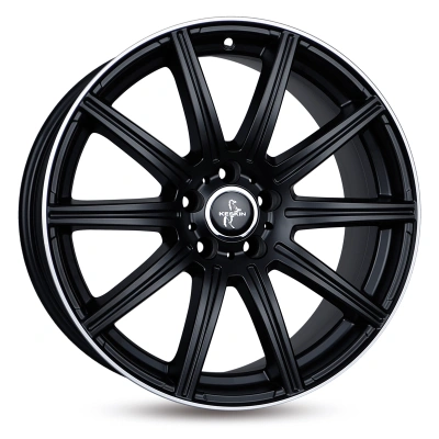 Keskin Wheels KT16 Matt Black Lip Polish 8.5x19 ET 30 5/112 | Alufelge kaufen - Große Auswahl an Felgen für Autos | Alfa Cars