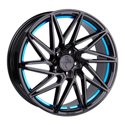 Keskin Wheels KT20 Black Painted Blue Inside 8.5x20 ET 45 5/112 | Alufelge kaufen - Große Auswahl an Felgen für Autos | Alfa Cars