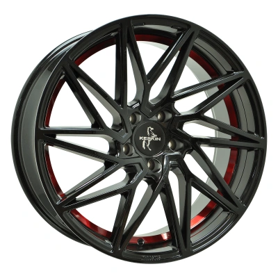 Keskin Wheels KT20 Black Painted Red Inside 8.5x20 ET 45 5/112 | Alufelge kaufen - Große Auswahl an Felgen für Autos | Alfa Cars