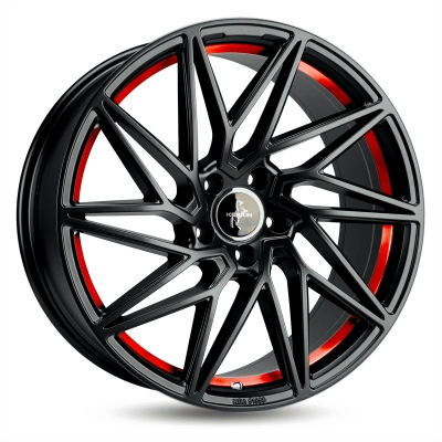 Keskin Wheels KT20 Matt Black Red Inside 8.5x19 ET 40 5/114.3 | Alufelge kaufen - Große Auswahl an Felgen für Autos | Alfa Cars