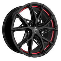 Keskin Wheels KT24C Black Painted Red Inside 8.5x19 ET 35 5/120 | Alufelge kaufen - Große Auswahl an Felgen für Autos | Alfa Cars
