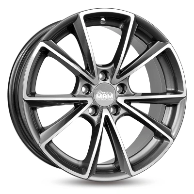 MAM Wheels A5 Palladium Front Polish 8x19 ET 45 5/112 | Alufelge kaufen - Große Auswahl an Felgen für Autos | Alfa Cars