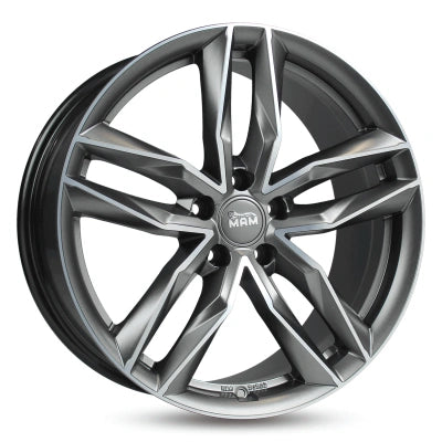 MAM Wheels RS3 Matt Palladium Front Polish 8x18 ET 45 5/108 | Alufelge kaufen - Große Auswahl an Felgen für Autos | Alfa Cars