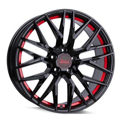 MAM Wheels RS4 Black Painted Red Inside 8.5x19 ET 40 5/114.3 | Alufelge kaufen - Große Auswahl an Felgen für Autos | Alfa Cars
