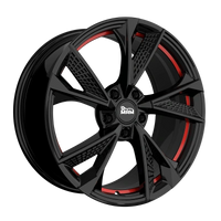 MAM Wheels RS6 Black Painted Red Inside 8.5x20 ET 35 5/120 | Alufelge kaufen - Große Auswahl an Felgen für Autos | Alfa Cars